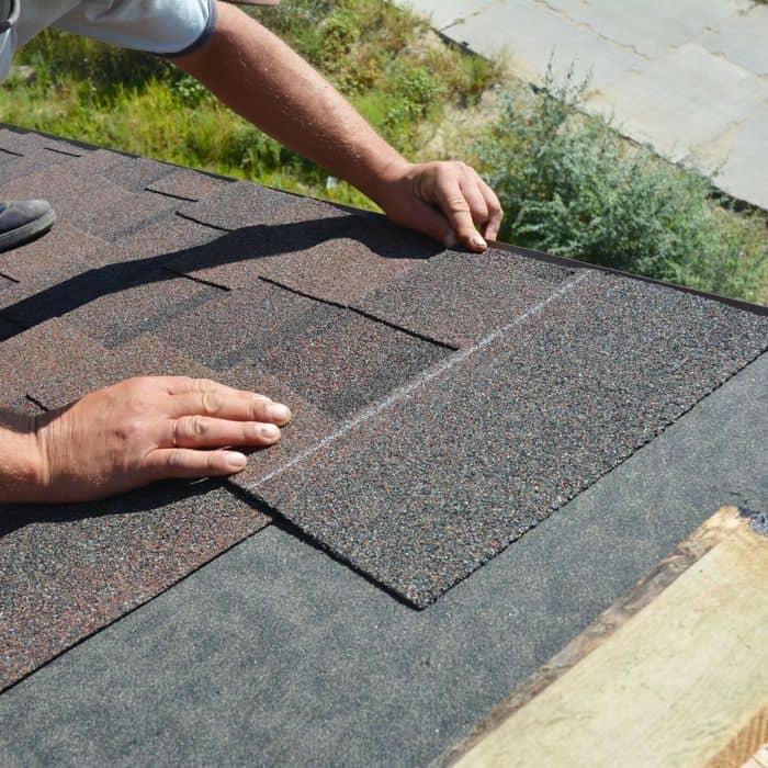 laying roof shingles